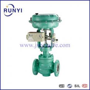 Globe control valve with positioner